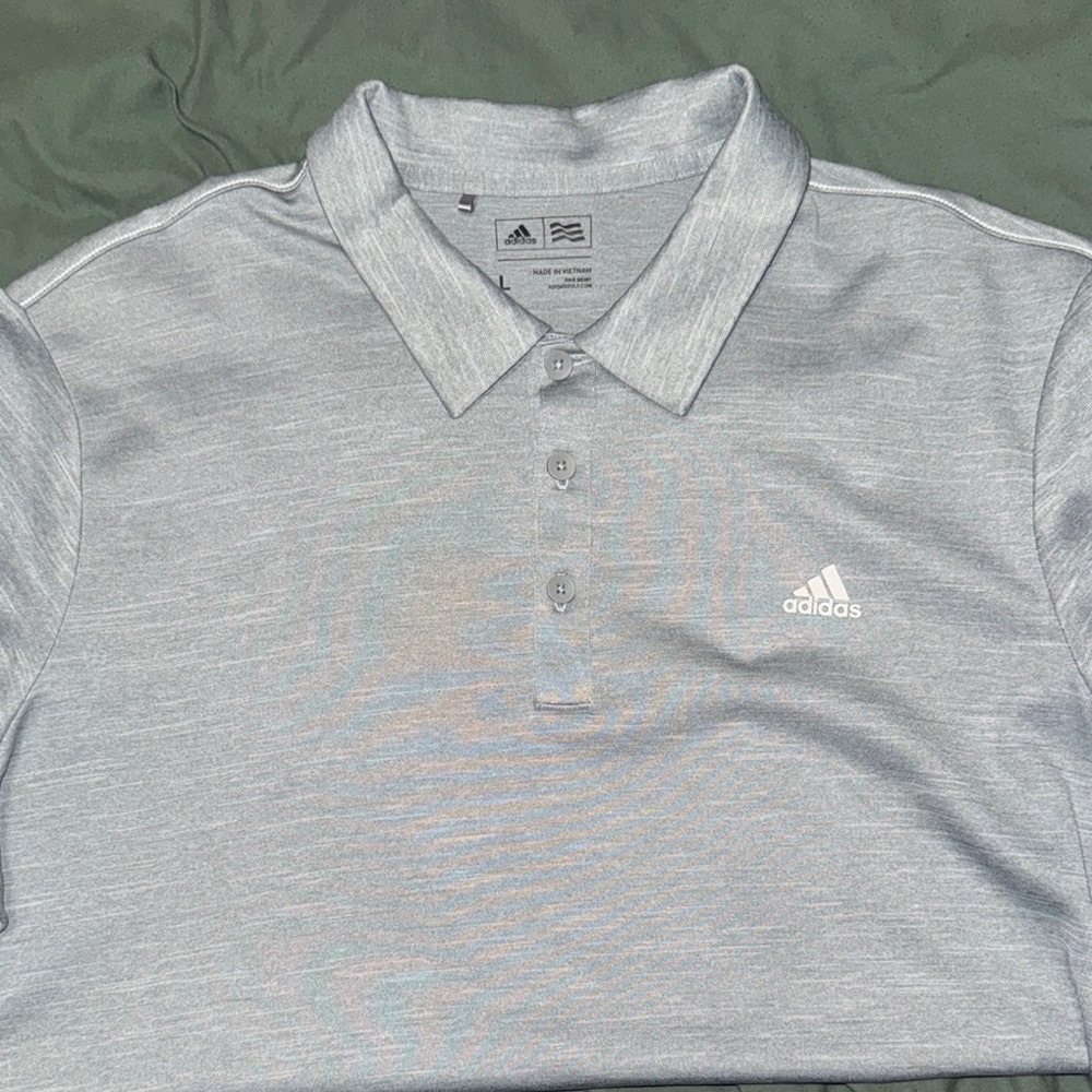 Adidas Men's Light Gray Polo Shirt